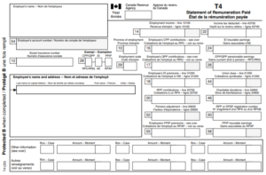 form T4 Canada Tax