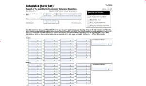  Form Sample 941 Schedule B 