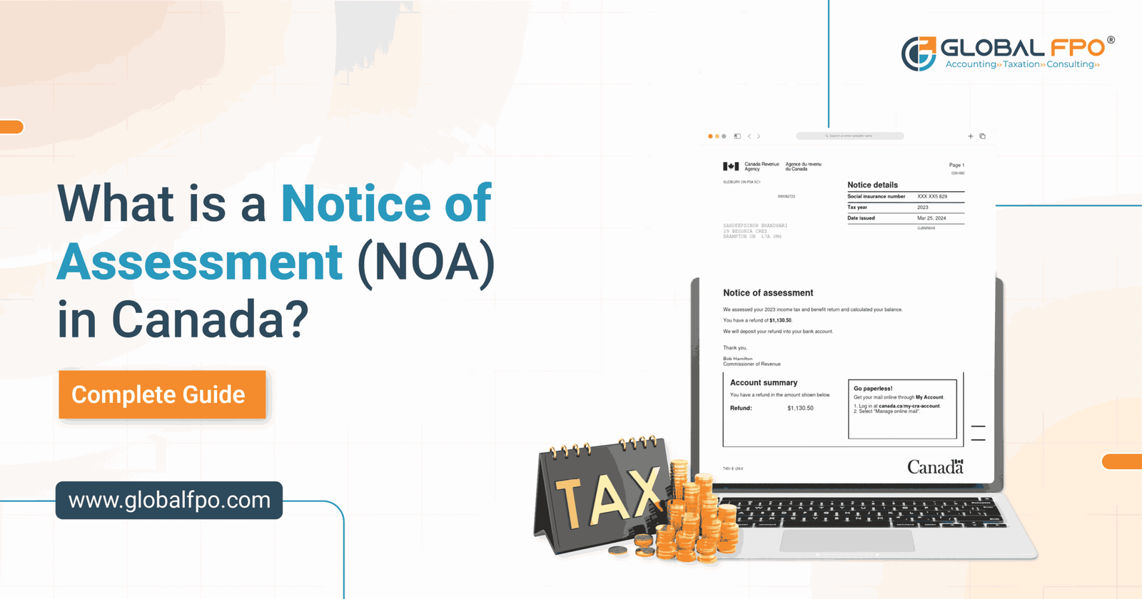 What Is a Notice of Assessment (NOA) in Canada? Complete Guide